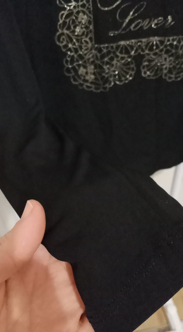 Dantelli Siyah Kadın Sweatshirt - Görsel 3