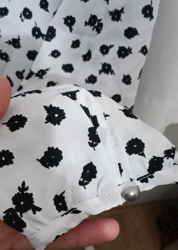 Kadın Beyaz Desenli Uzun Kollu Bluz - Görsel 5