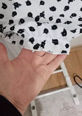 Kadın Beyaz Desenli Uzun Kollu Bluz - Görsel 6