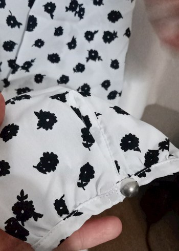 Kadın Beyaz Desenli Uzun Kollu Bluz - Görsel 4