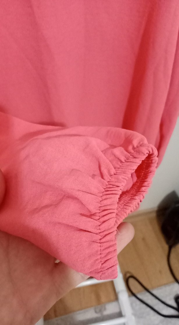 Kadın Pembe Uzun Kollu Saten Bluz - Görsel 3