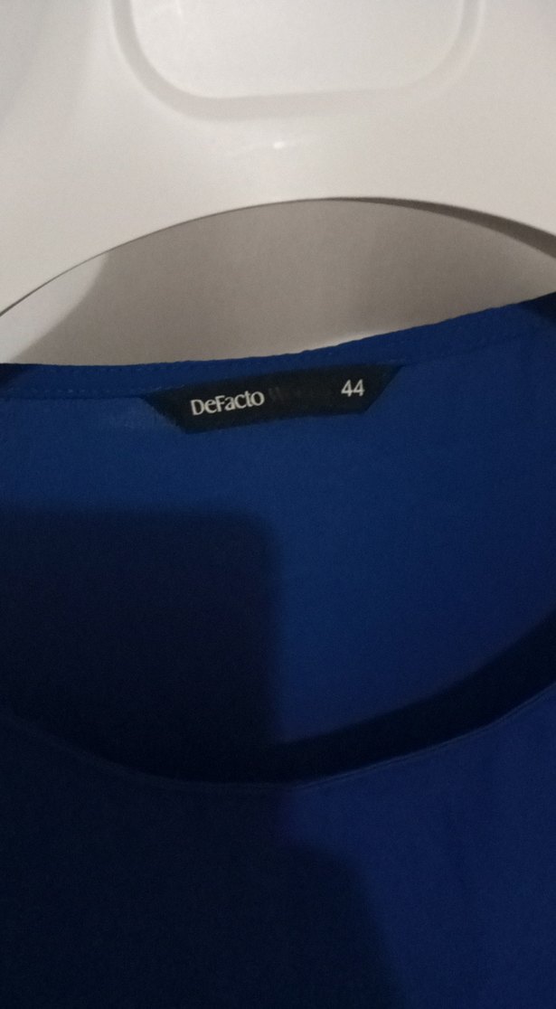 Kadın Mavi Kısa Kollu Bluz - Görsel 2