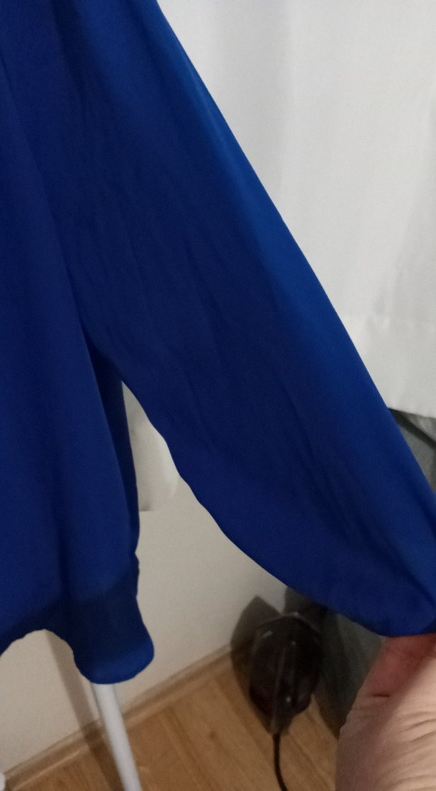 Kadın Mavi Kısa Kollu Bluz - Görsel 3