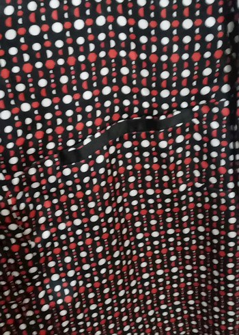 Bordo Desenli V Yaka Kadın Bluz - Görsel 3