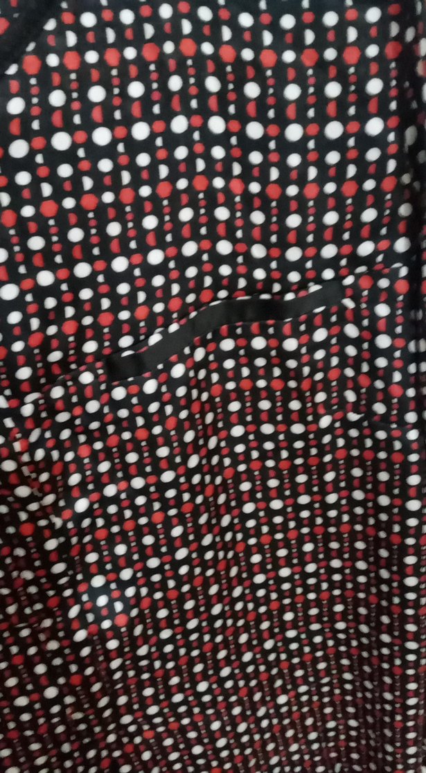 Bordo Desenli V Yaka Kadın Bluz - Görsel 3