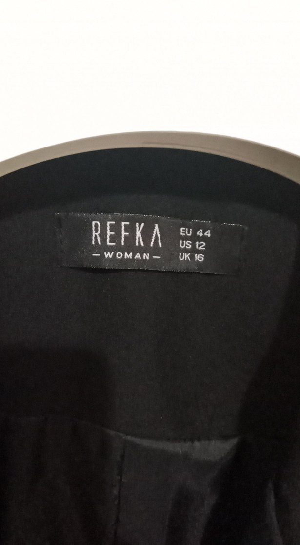 Siyah Düğmesiz Midi Kadın Blazer Ceket - Görsel 2