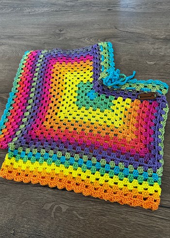 Renkli Örgü Kadın Şort - Görsel 3