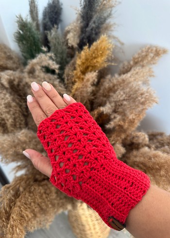 Renkli Örgü Kadın Eldivenleri - Görsel 2