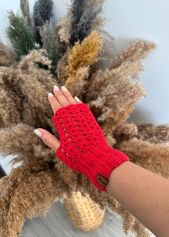 Renkli Örgü Kadın Eldivenleri - Görsel 3