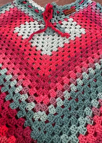 Renkli Bohem Örgü Kadın Şort - Görsel 2