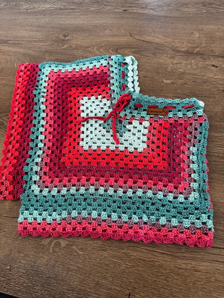 Renkli Bohem Örgü Kadın Şort - Görsel 4