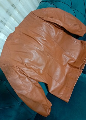 Parlak Kahverengi Deri Ceket - Görsel 2
