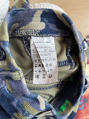 24-36 Ay Beden haki Renk Benetton kız bebek kamuflaj pantolon/tayt
