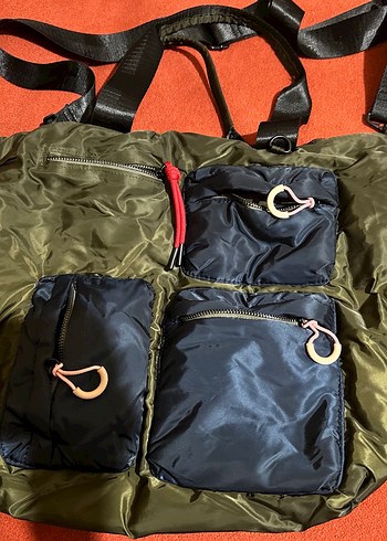 Stradivarius Fermuarlı Yeşil Kadın El Çantası
