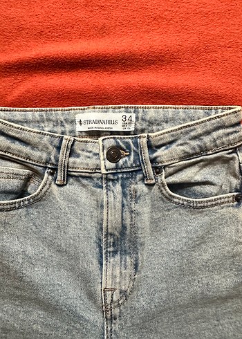 Stradivarius Gri Normal Boy Kadın Denim Jean - Görsel 2