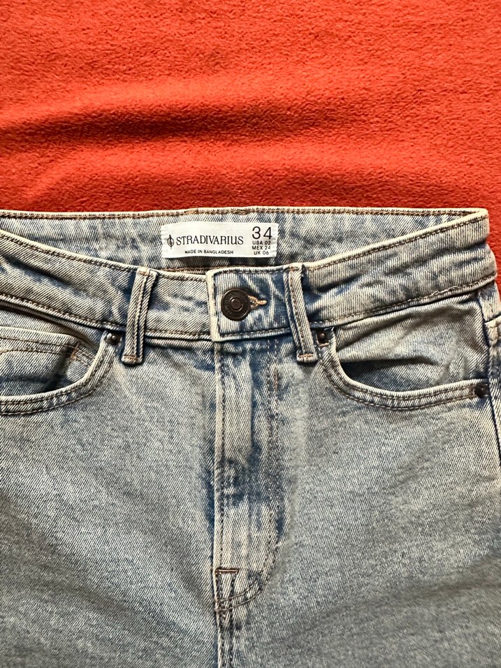 Stradivarius Gri Normal Boy Kadın Denim Jean - Görsel 2