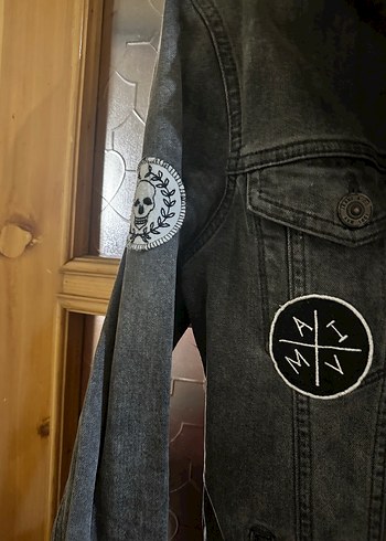 Mavi Gri Düğmeli Denim Ceket - Görsel 2