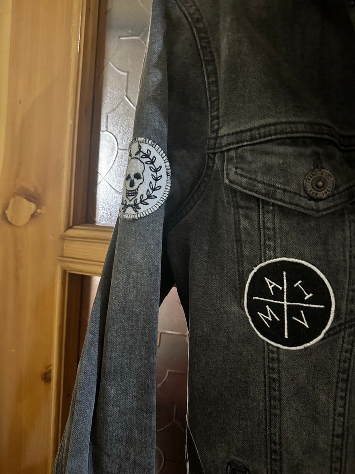 Mavi Gri Düğmeli Denim Ceket - Görsel 2