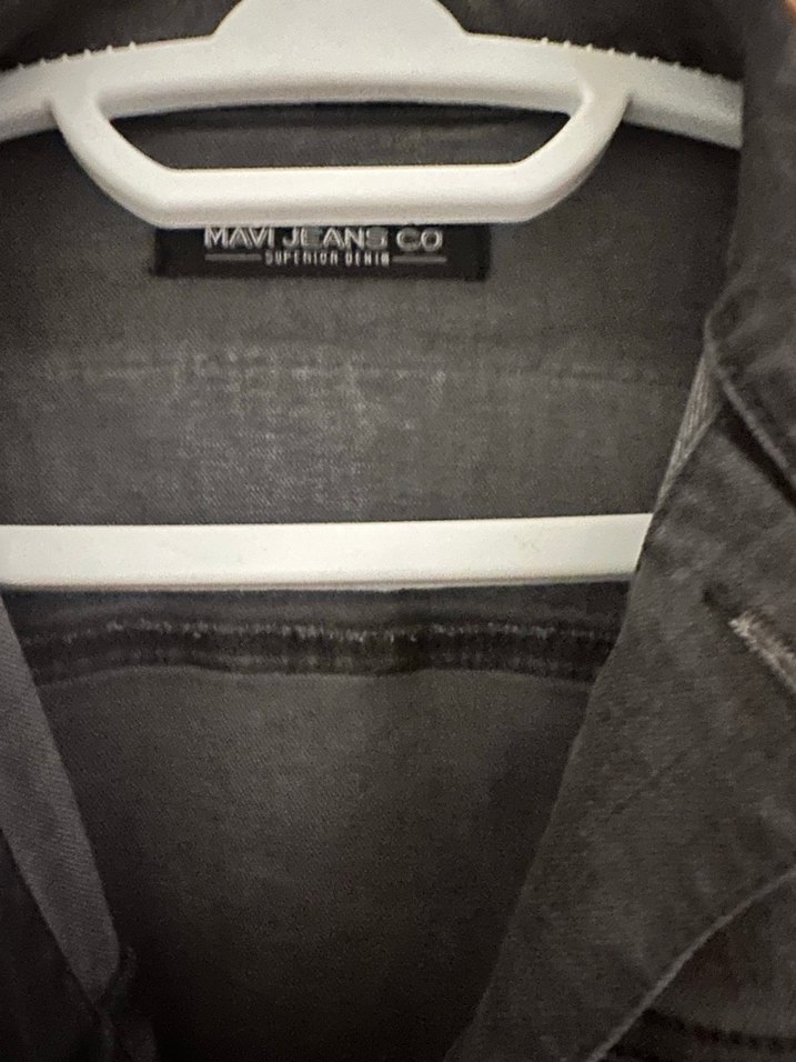 Mavi Gri Düğmeli Denim Ceket - Görsel 4