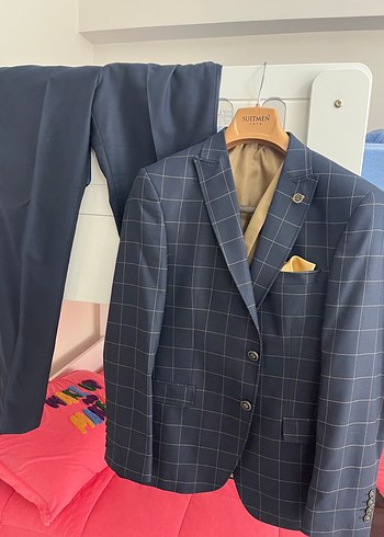 Kareli Erkek Takım Elbise - Regular Fit - Görsel 2