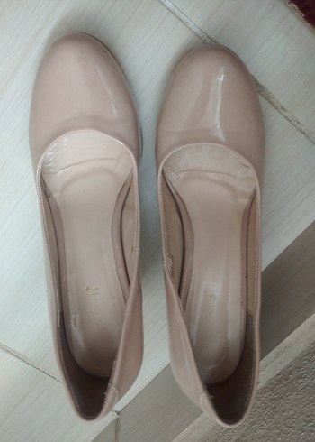 Bej Minimalist Stiletto Topuklu Kadın Ayakkabı - Görsel 2