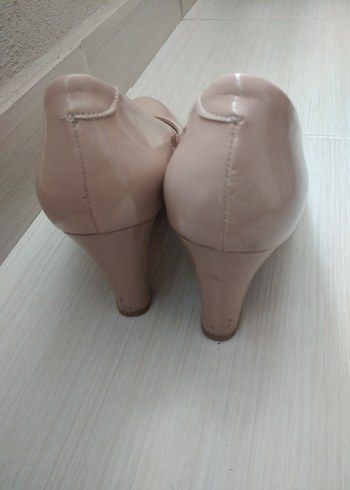 Bej Minimalist Stiletto Topuklu Kadın Ayakkabı - Görsel 3