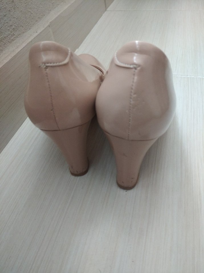 Bej Minimalist Stiletto Topuklu Kadın Ayakkabı - Görsel 3
