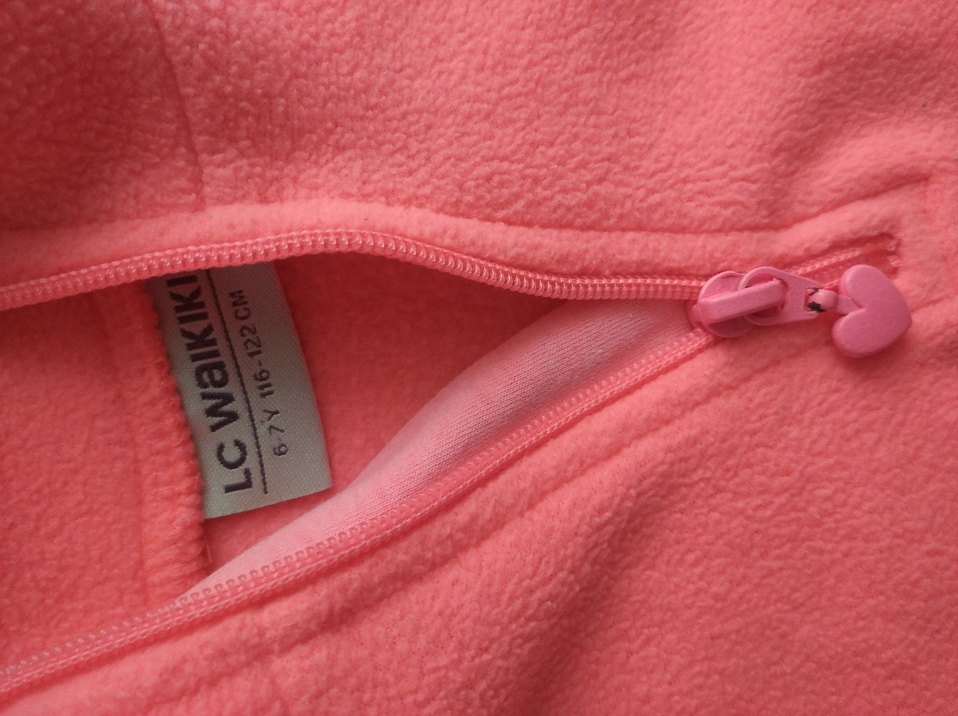 Pembe Fermuarlı kız cocuk Sweatshirt - Görsel 2