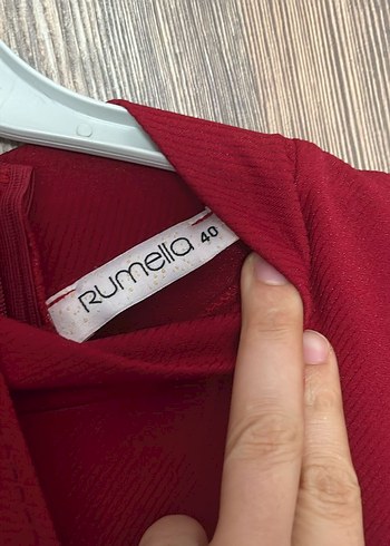 Bordo Uzun Kollu Drapeli Kadın Elbise - Görsel 2