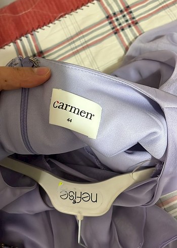 Gri Uzun Kollu Drapeli Abiye Elbise - Görsel 2