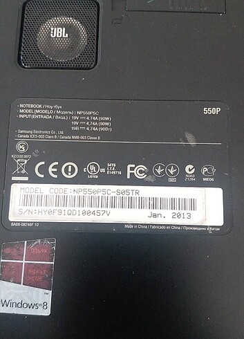 Beden Renk Samsung np550 parçaları çoğu satıldı