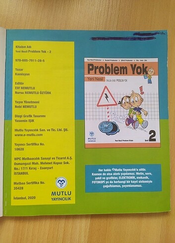  Mutlu Yayıncılık Problem Yok 2. Sınıf