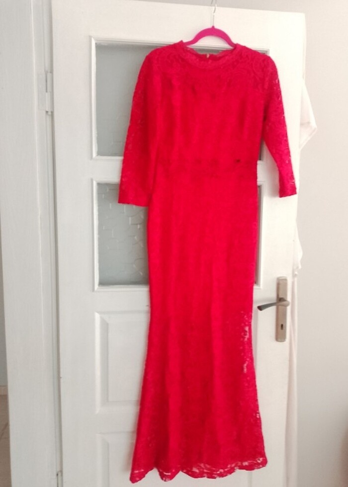 Transparan dantel elbise - Görsel 2