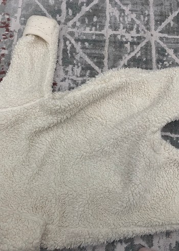 H&M Beyaz Bebek Tulumu, Kürklü, peluş - Görsel 11