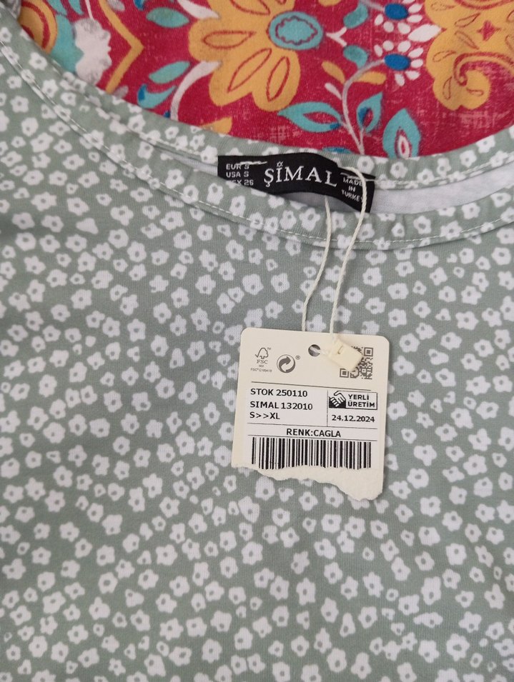 Gri Bohem Mini Kadın Pijama Takımı - Görsel 2