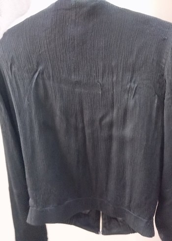 Siyah Kadın Fermuarlı Ceket - Görsel 3