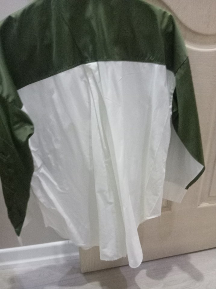 Düğmeli Mini Yeşil Kadın gömlek - Görsel 4