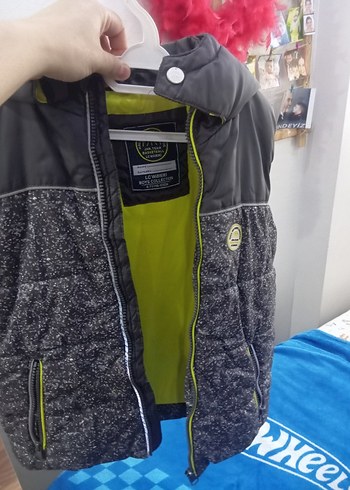 Erkek Çocuk Gri Fermuarlı Yelek - Görsel 3