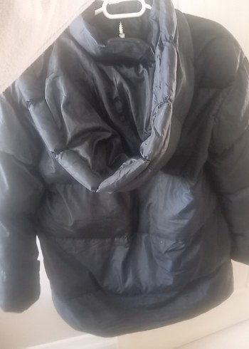 Siyah Fermuarlı Midi Kadın Kışlık Mont - Görsel 3