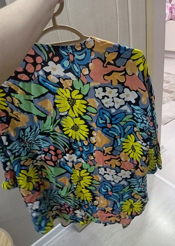 Renkli Çiçek Desenli Bohem Kimono - Görsel 2