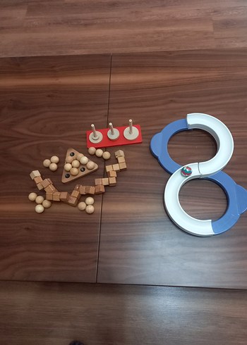 Mavi Eğitici Ahşap Oyuncak Seti toplu satış