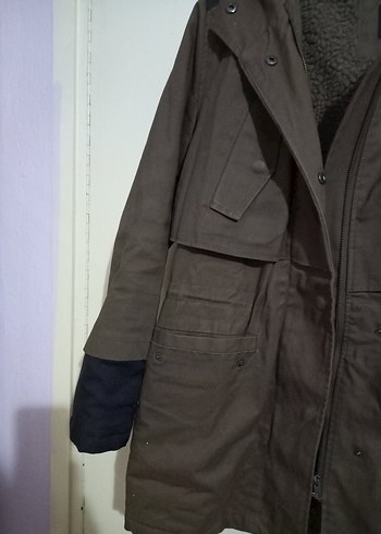 koton kapşonlu bayan kaban - Görsel 7