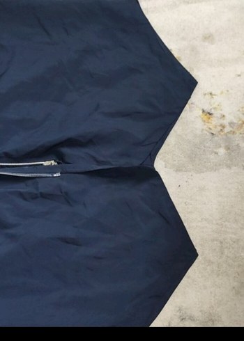 Kapüşonlu Lacivert Kadın Uzun Yağmurluk - Görsel 4