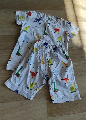 Bebek Erkek Renkli Baskılı Pamuklu Takım