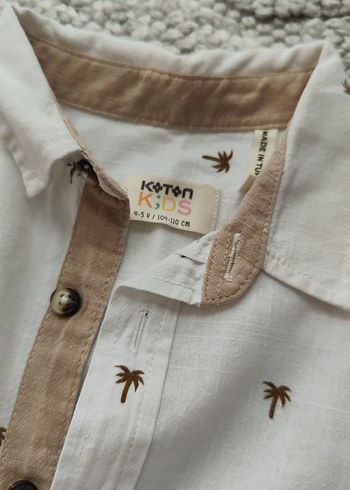 Pamuklu Nakışlı Erkek Çocuk Uzun Kollu Gömlek - Görsel 2