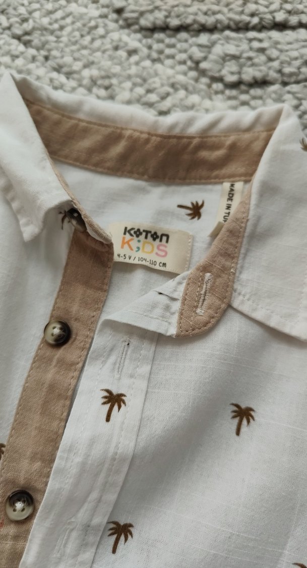 Pamuklu Nakışlı Erkek Çocuk Uzun Kollu Gömlek - Görsel 2