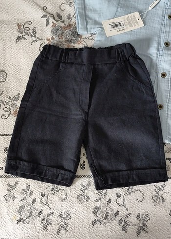 Erkek Bebek Kısa Kollu Denim Takım - Görsel 4