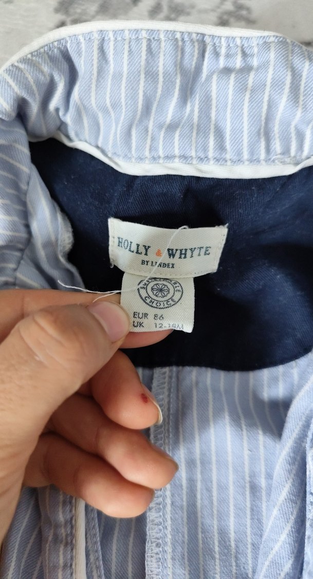 mavi Pamuklu Erkek Bebek Tulum - Görsel 3