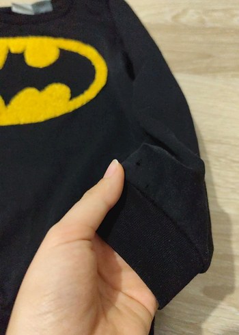 Erkek Çocuk Siyah Batman Baskılı Sweatshirt - Görsel 3