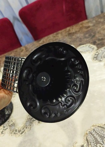 Siyah Metal Dekoratif Mumluk Seti - Görsel 5